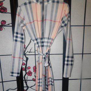 Pencil Dress PINK, WHITE & BLK Plaid Size Small